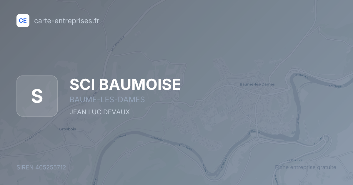 SCI BAUMOISE — 405255712 — fiche entreprise