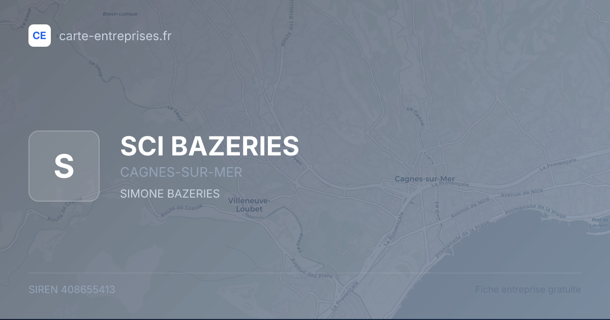 SCI BAZERIES — 408655413 — fiche entreprise