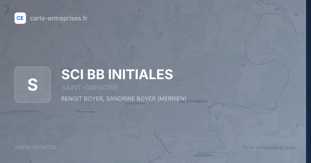 SCI BB INITIALES — 791747710 — fiche entreprise