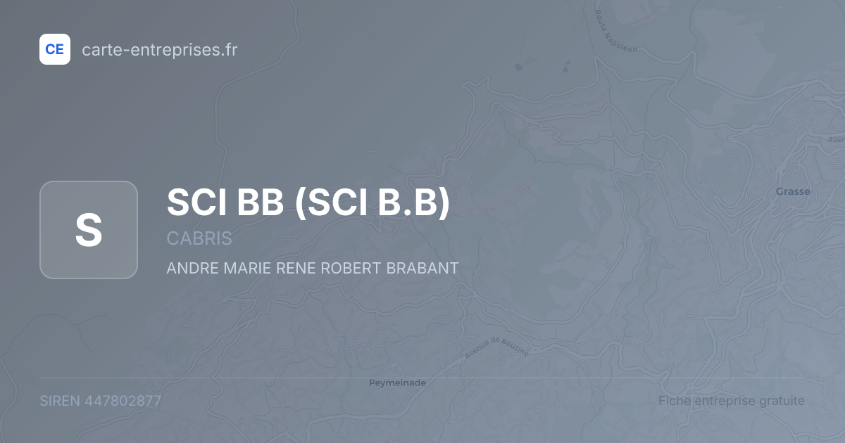SCI BB (SCI B.B) — 447802877 — fiche entreprise