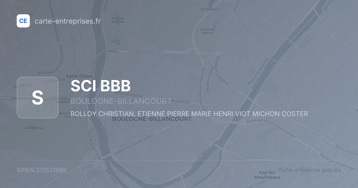 SCI BBB — 331531889 — fiche entreprise