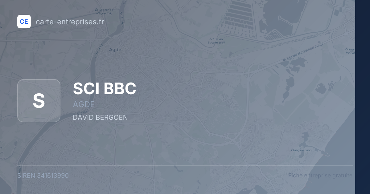 SCI BBC — 341613990 — fiche entreprise