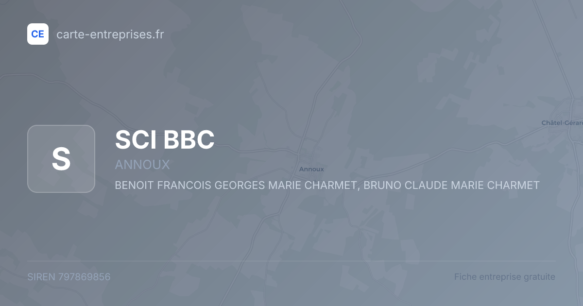 SCI BBC — 797869856 — fiche entreprise