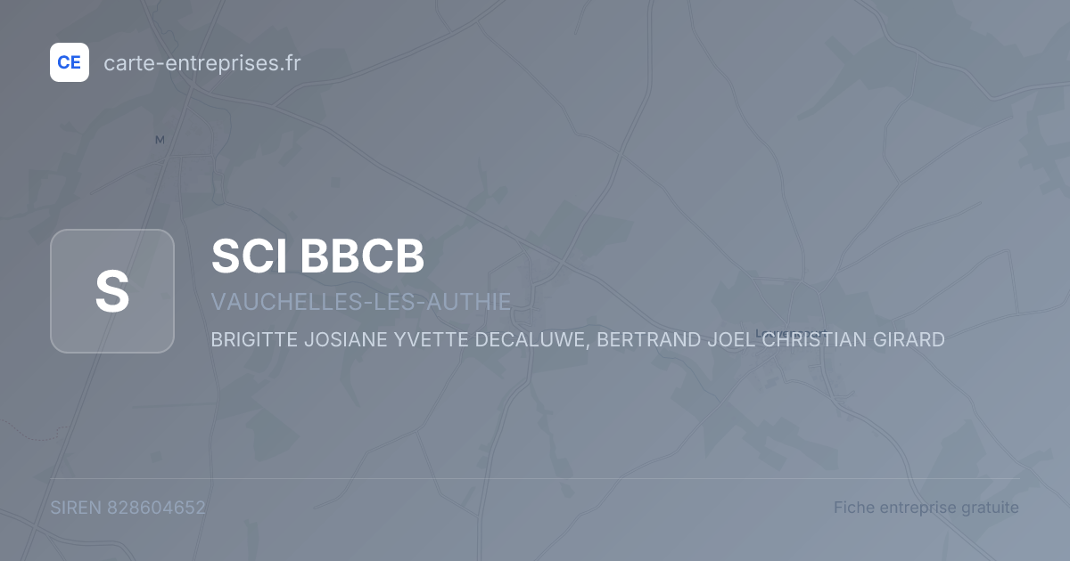 SCI BBCB — 828604652 — fiche entreprise