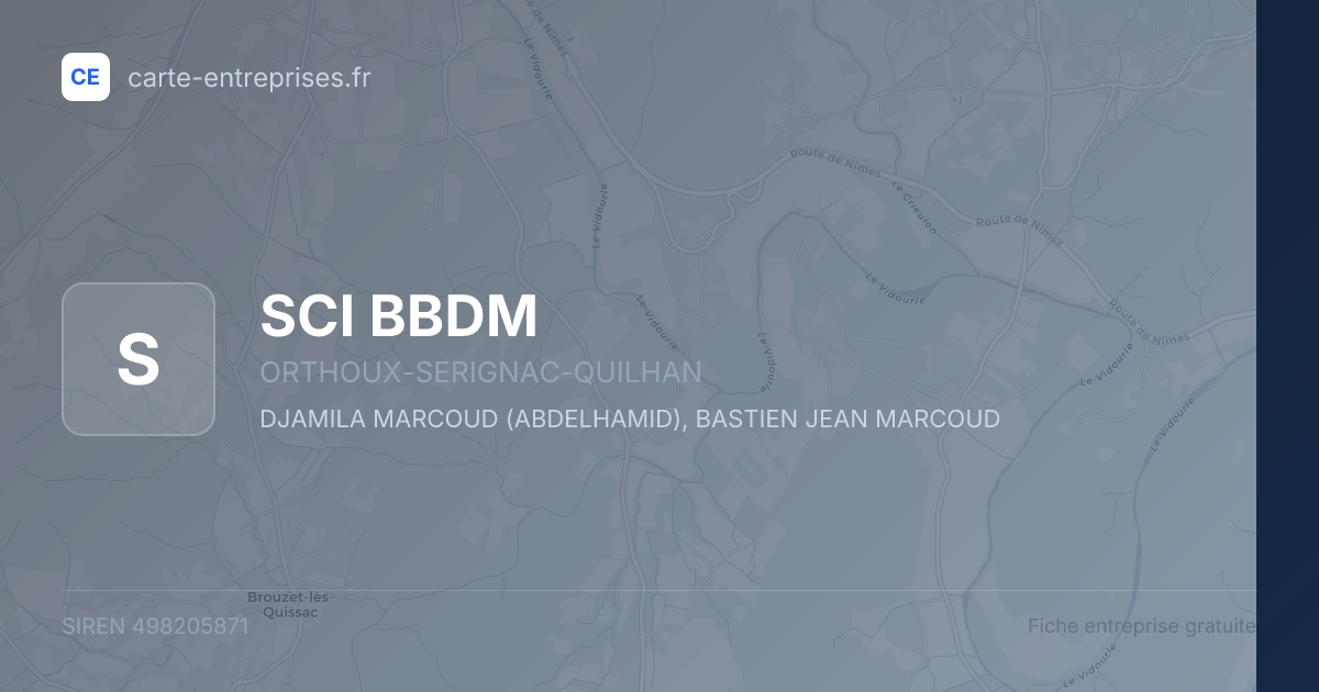 SCI BBDM — 498205871 — fiche entreprise