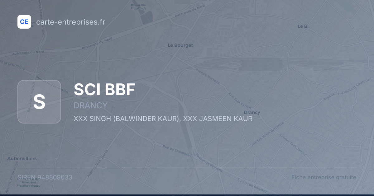 SCI BBF — 948809033 — fiche entreprise