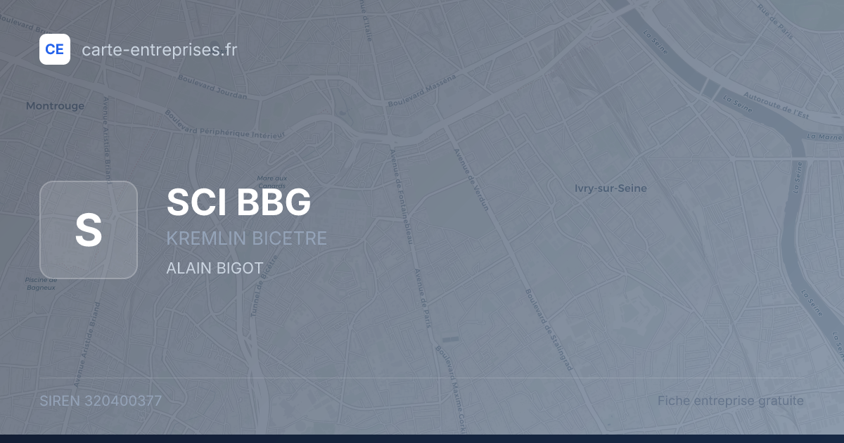 SCI BBG — 320400377 — fiche entreprise