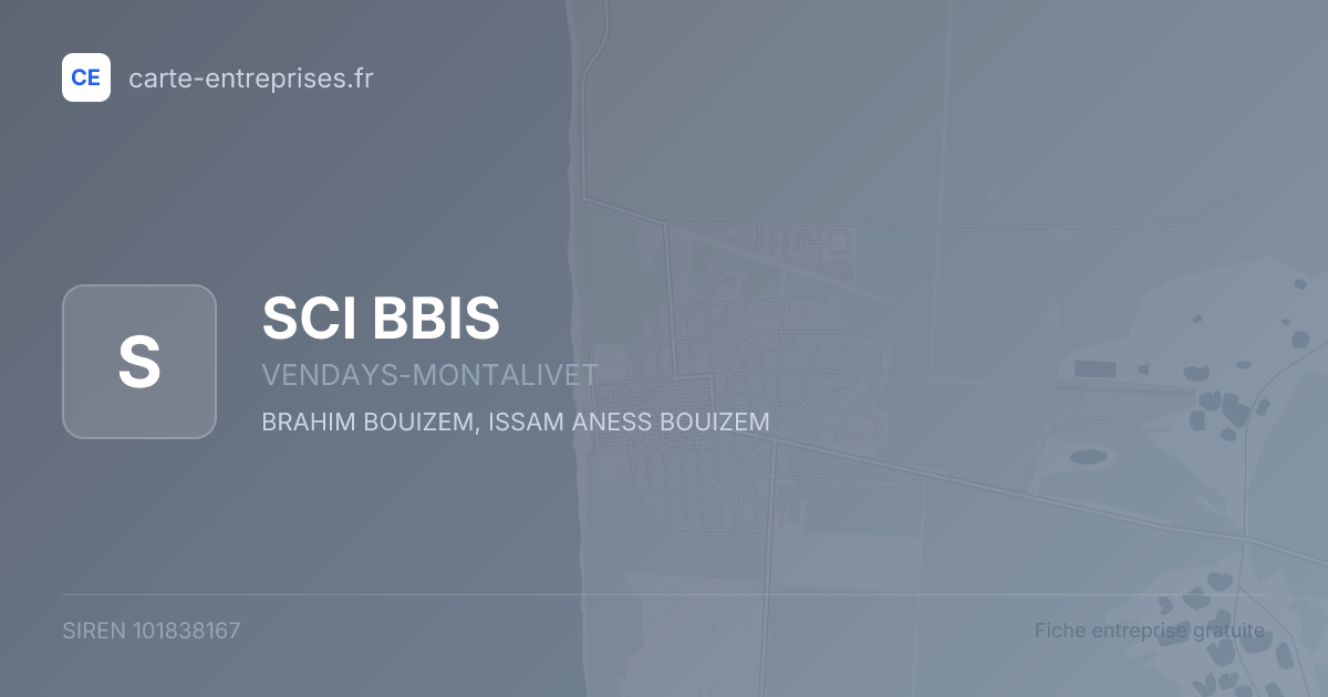 SCI BBIS — 101838167 — fiche entreprise