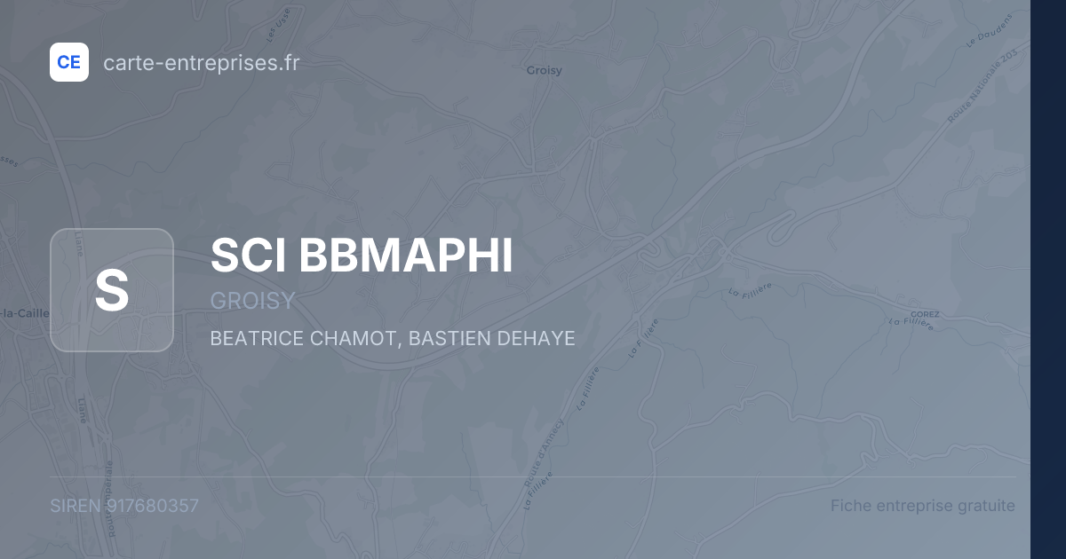 SCI BBMAPHI — 917680357 — fiche entreprise