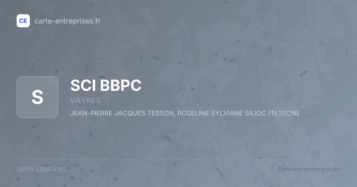 SCI BBPC — 539474197 — fiche entreprise