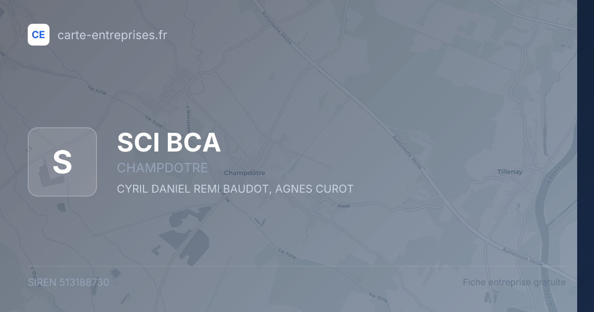 SCI BCA — 513188730 — fiche entreprise