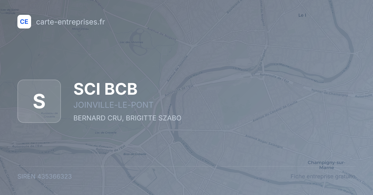 SCI BCB — 435366323 — fiche entreprise