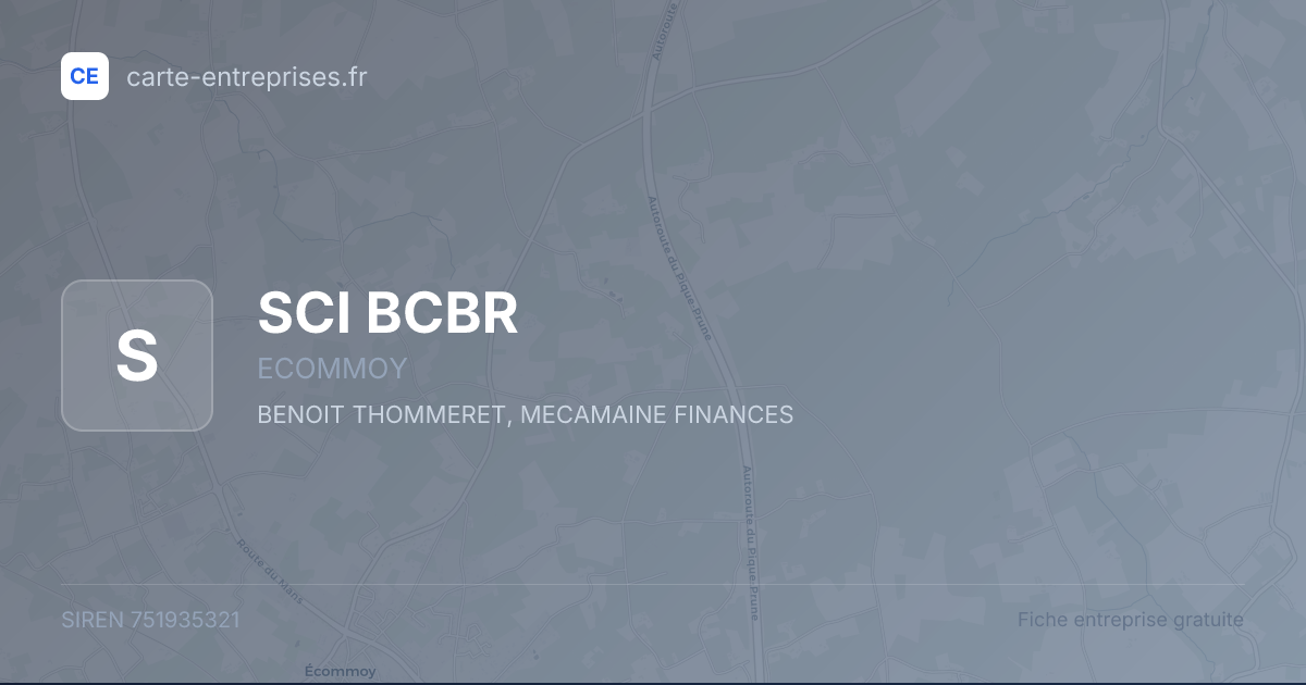 SCI BCBR — 751935321 — fiche entreprise