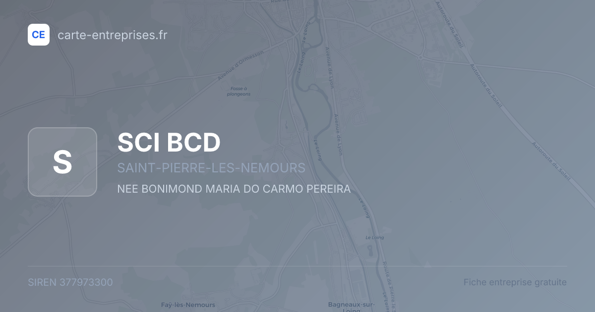SCI BCD — 377973300 — fiche entreprise