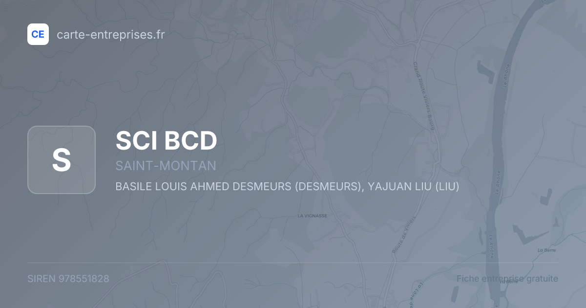 SCI BCD — 978551828 — fiche entreprise
