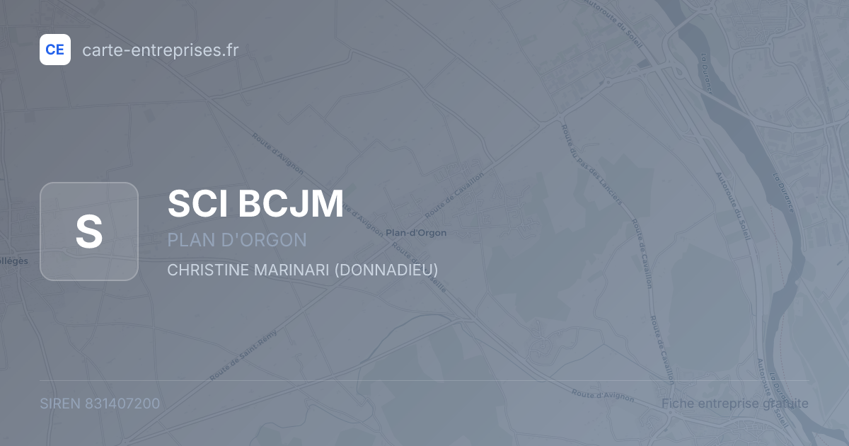 SCI BCJM — 831407200 — fiche entreprise