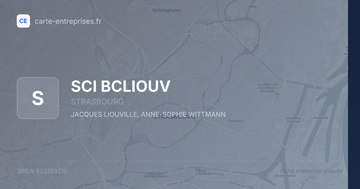 SCI BCLIOUV — 822753216 — fiche entreprise