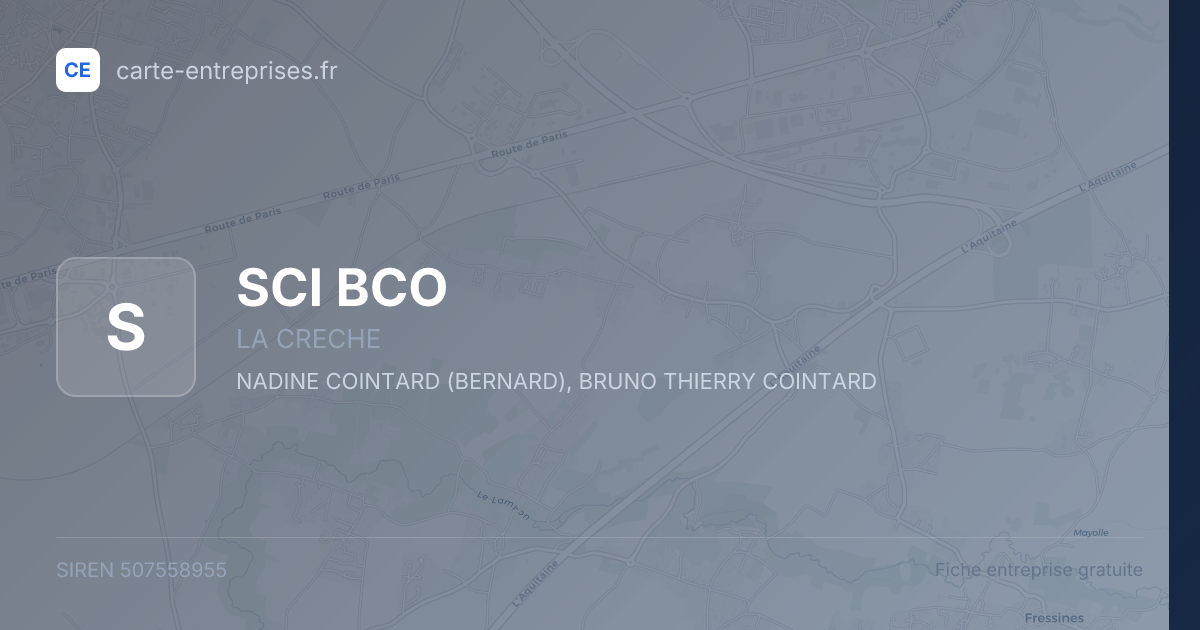 SCI BCO — 507558955 — fiche entreprise