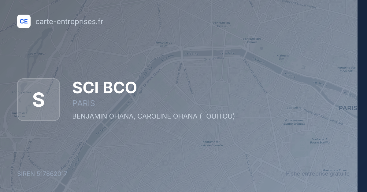 SCI BCO — 517862017 — fiche entreprise