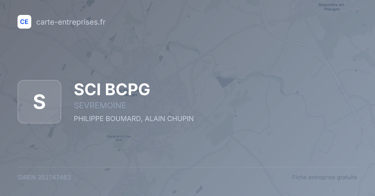 SCI BCPG — 352747463 — fiche entreprise