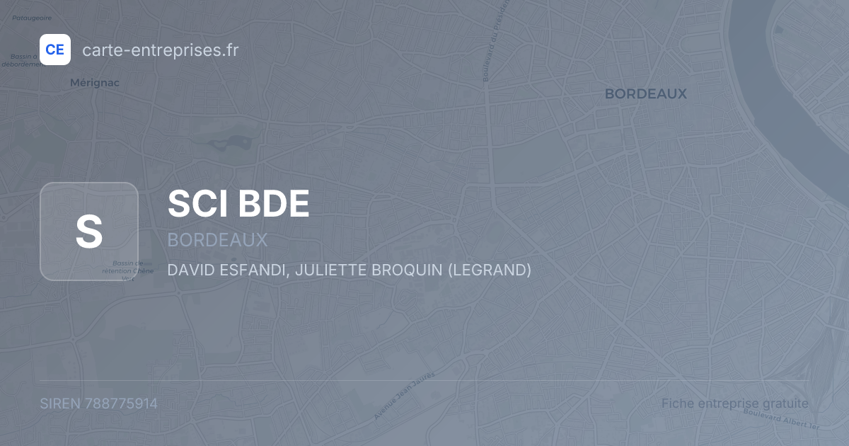 SCI BDE — 788775914 — fiche entreprise