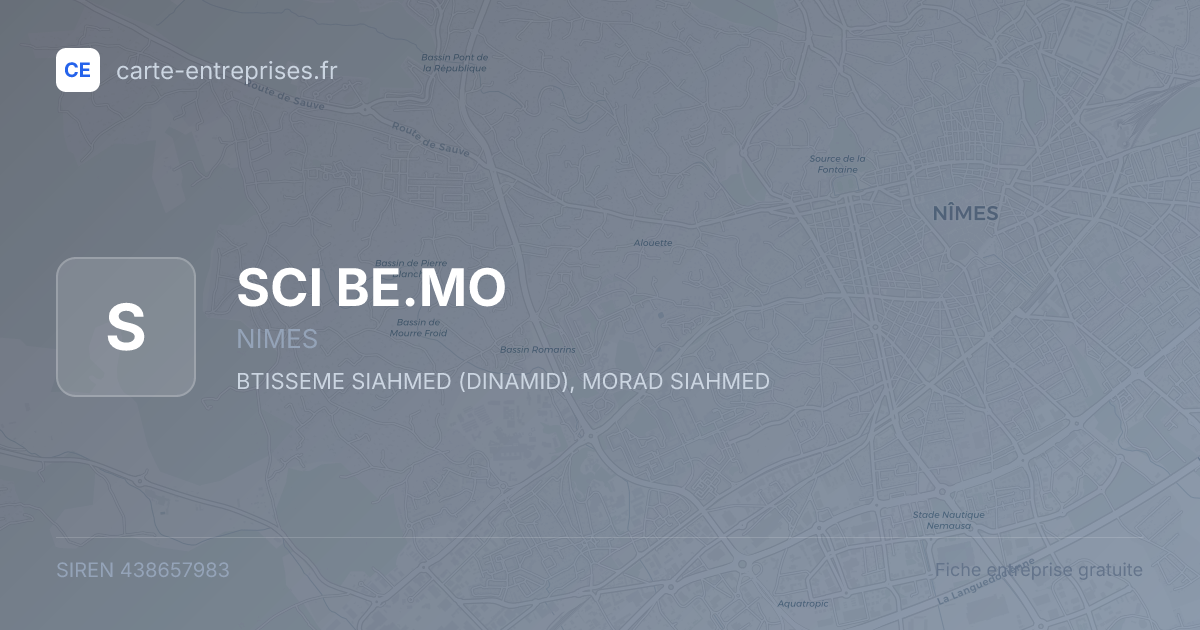 SCI BE.MO — 438657983 — fiche entreprise