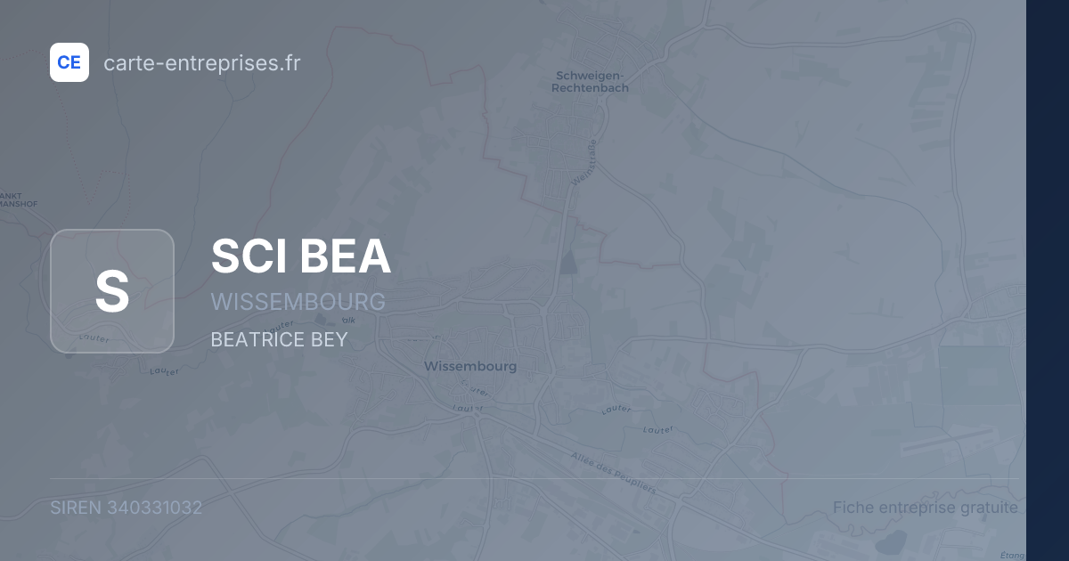 SCI BEA — 340331032 — fiche entreprise