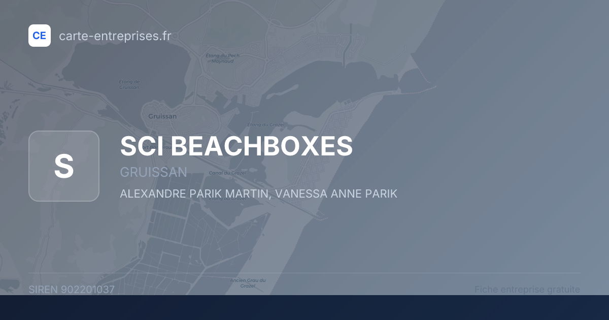 SCI BEACHBOXES — 902201037 — fiche entreprise