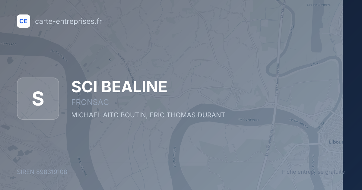 SCI BEALINE — 898319108 — fiche entreprise