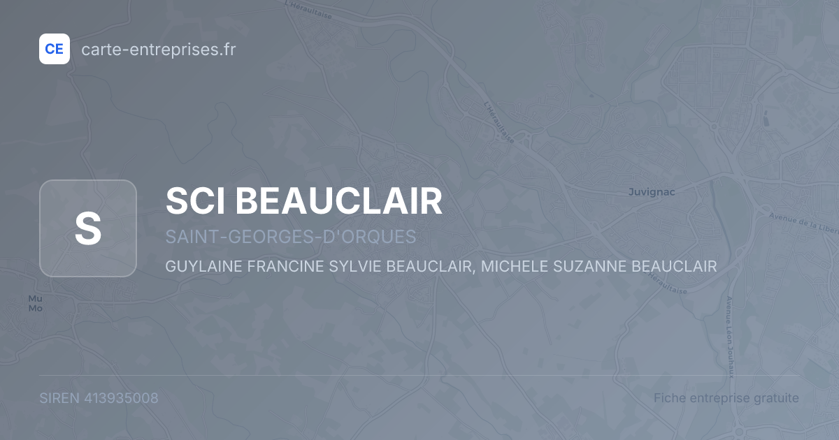 SCI BEAUCLAIR — 413935008 — fiche entreprise