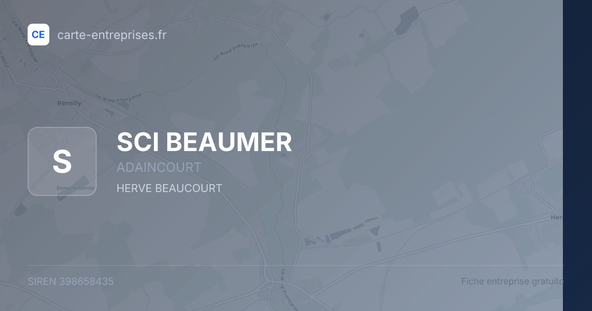 SCI BEAUMER — 398658435 — fiche entreprise