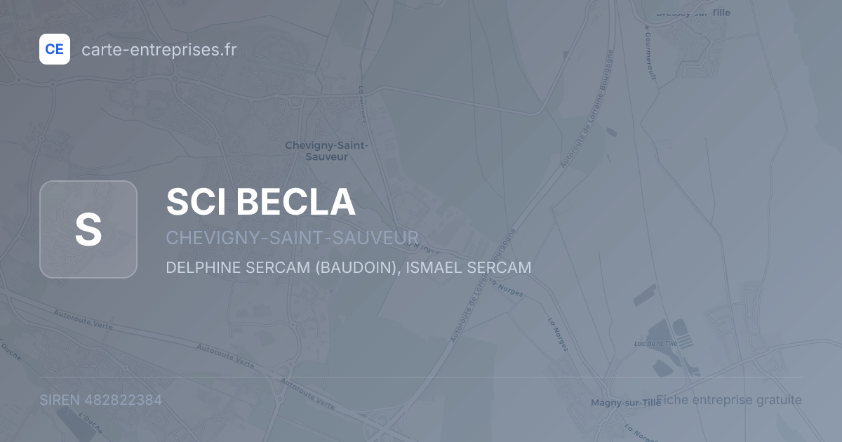 SCI BECLA — 482822384 — fiche entreprise