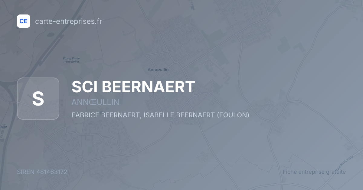 SCI BEERNAERT — 481463172 — fiche entreprise