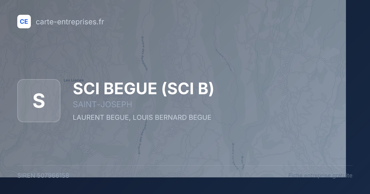 SCI BEGUE (SCI B) — 507966158 — fiche entreprise