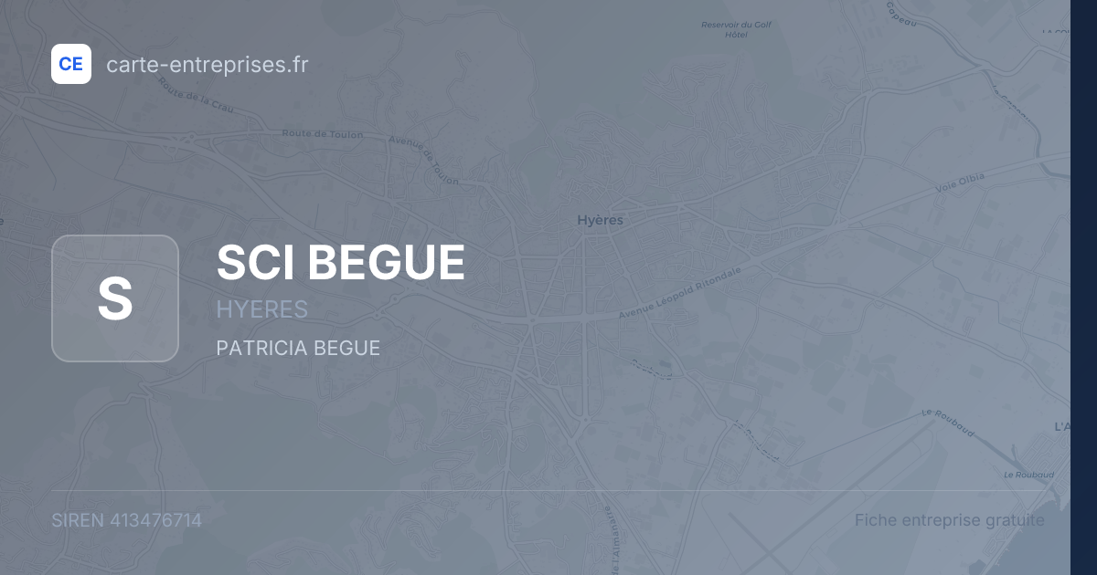 SCI BEGUE — 413476714 — fiche entreprise
