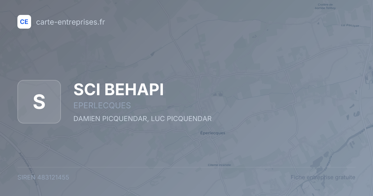 SCI BEHAPI — 483121455 — fiche entreprise