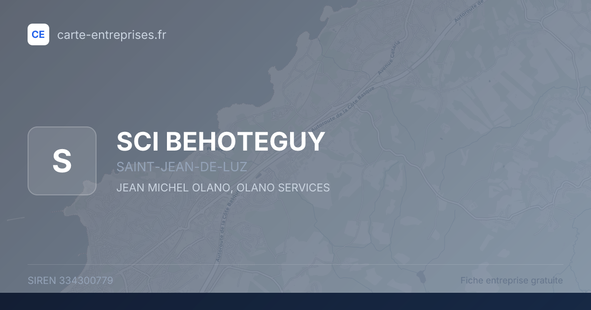 SCI BEHOTEGUY — 334300779 — fiche entreprise