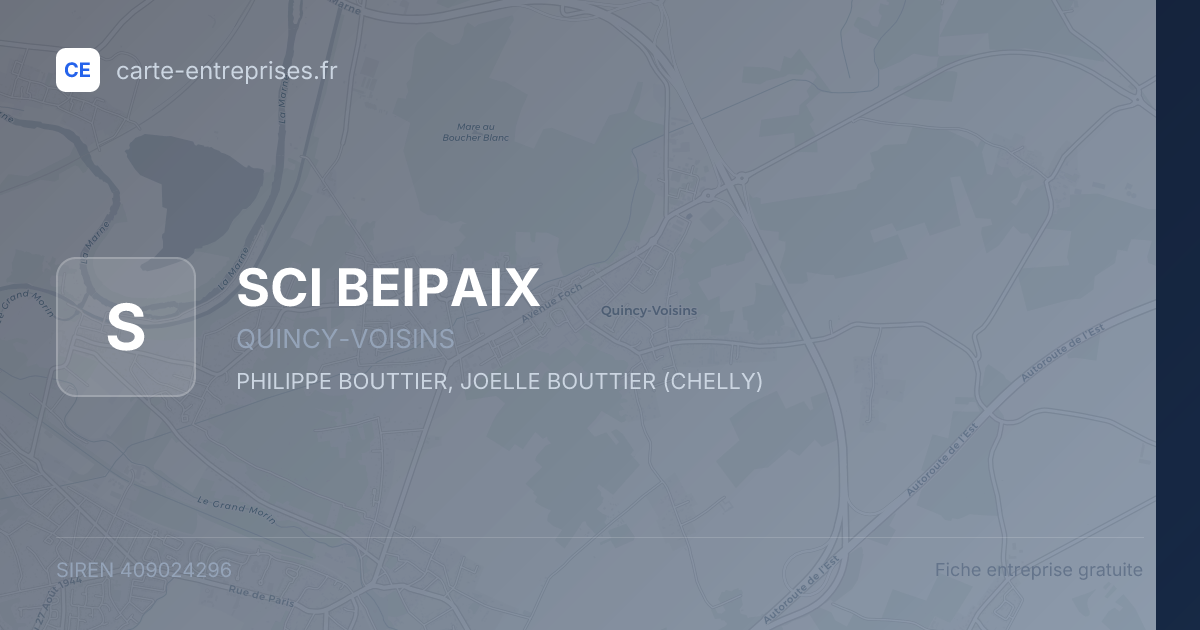 SCI BEIPAIX — 409024296 — fiche entreprise