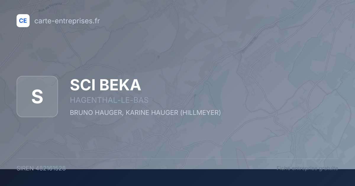 SCI BEKA — 482161528 — fiche entreprise