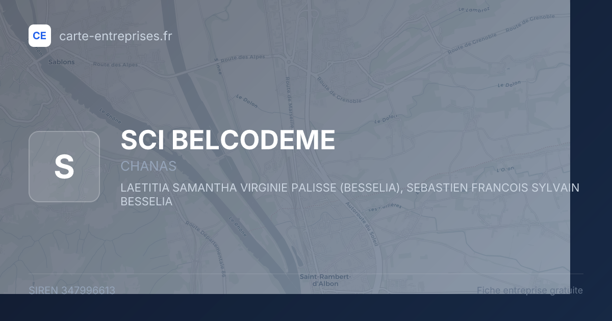 SCI BELCODEME — 347996613 — fiche entreprise