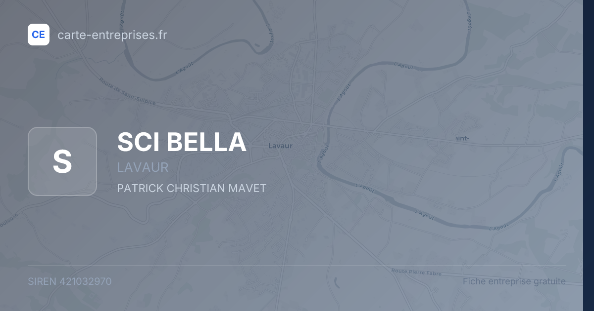 SCI BELLA — 421032970 — fiche entreprise