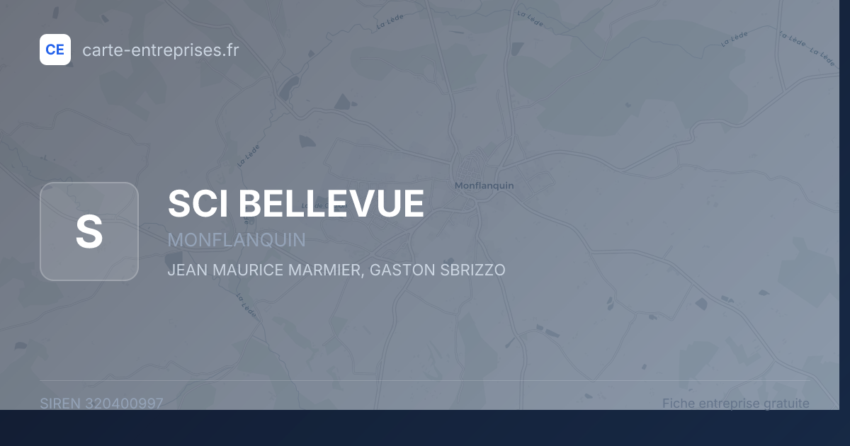 SCI BELLEVUE — 320400997 — fiche entreprise