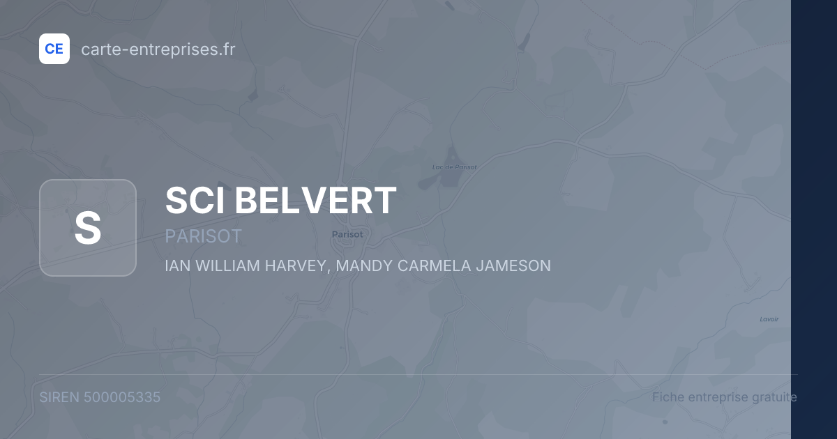 SCI BELVERT — 500005335 — fiche entreprise