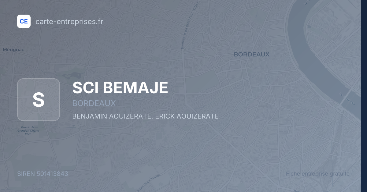 SCI BEMAJE — 501413843 — fiche entreprise