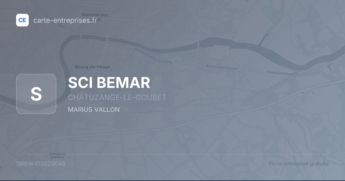 SCI BEMAR — 413620048 — fiche entreprise