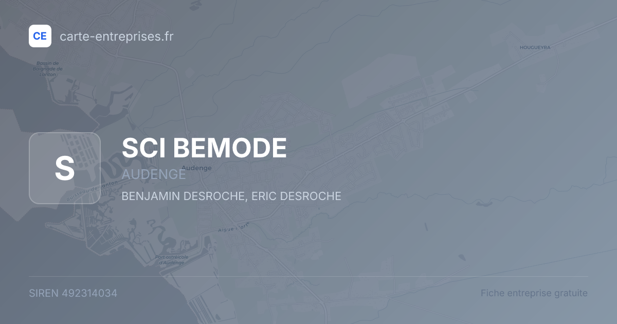 SCI BEMODE — 492314034 — fiche entreprise