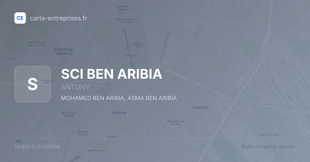 SCI BEN ARIBIA — 823338058 — fiche entreprise