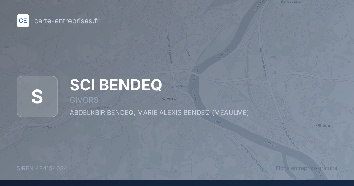 SCI BENDEQ — 484154034 — fiche entreprise