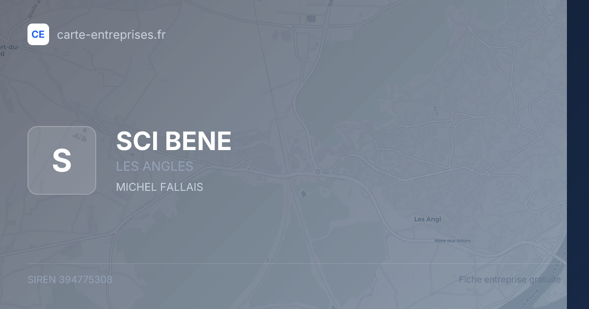 SCI BENE — 394775308 — fiche entreprise