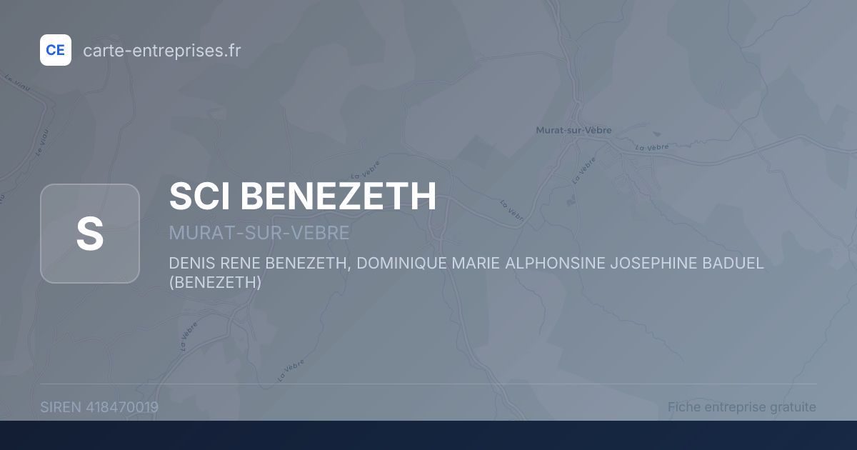 SCI BENEZETH — 418470019 — fiche entreprise
